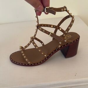Ash Studded Brown Strappy Sandals